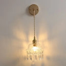 GobekUsa Clear Glass LED Wall Lamp Modern Crystal Home Decor Bathroom Mirror Light