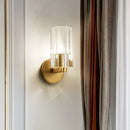 GobekUsa Modern Brass Wall Mounted Lamp with Crystal Shade - Elegant Bedside Lighting
