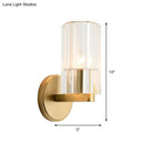 GobekUsa Modern Brass Wall Mounted Lamp with Crystal Shade - Elegant Bedside Lighting