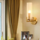 GobekUsa Modern Crystal Wall Sconce with Brass Finish - 1 Light Fixture for Bedroom