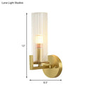 GobekUsa Modern Crystal Wall Sconce with Brass Finish - 1 Light Fixture for Bedroom