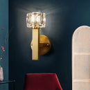 GobekUsa Modern Crystal Wall Sconce with Brass Finish and 1/2 Lights