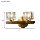 GobekUsa Modern Crystal Wall Sconce with Brass Finish and 1/2 Lights