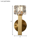 GobekUsa Modern Crystal Wall Sconce with Brass Finish and 1/2 Lights