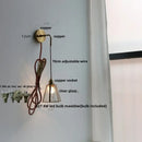 GobekUsa LED Wall Lights Clear Glass Adjustable Bedside Lamp Nordic Modern Style