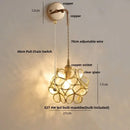 GobekUsa LED Wall Lights Clear Glass Adjustable Bedside Lamp Nordic Modern Style