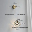 GobekUsa LED Wall Lights Clear Glass Adjustable Bedside Lamp Nordic Modern Style