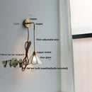 GobekUsa LED Wall Lights Clear Glass Adjustable Bedside Lamp Nordic Modern Style