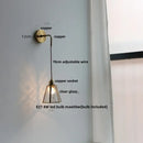 GobekUsa LED Wall Lights Clear Glass Adjustable Bedside Lamp Nordic Modern Style