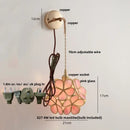 GobekUsa LED Wall Lights Clear Glass Adjustable Bedside Lamp Nordic Modern Style
