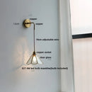 GobekUsa LED Wall Lights Clear Glass Adjustable Bedside Lamp Nordic Modern Style