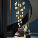 GobekUsa Crystal LED Chandelier: Modern Staircase & Living Room Pendant Light Fixture