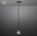 GobekUsa Crystal Pearl LED Chandelier for Bedroom Dining Kitchen - Modern Small Hanging Pendant Light Fixtures