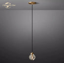 GobekUsa Crystal Pearl LED Chandelier for Bedroom Dining Kitchen - Modern Small Hanging Pendant Light Fixtures