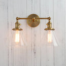 GobekUsa Funnel Glass Wall Sconce Light Fixture for Bedroom and Loft Decor