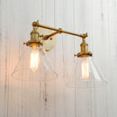 GobekUsa Funnel Glass Wall Sconce Light Fixture for Bedroom and Loft Decor