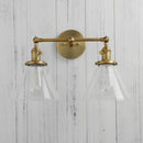 GobekUsa Funnel Glass Wall Sconce Light Fixture for Bedroom and Loft Decor