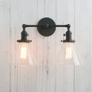 GobekUsa Funnel Glass Wall Sconce Light Fixture for Bedroom and Loft Decor