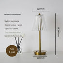 Modern brass diamond touch desk lamp bedroom crystal light by Decorbites