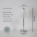 Modern brass diamond touch desk lamp bedroom crystal light by Decorbites