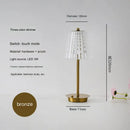 Modern brass diamond touch desk lamp bedroom crystal light by Decorbites