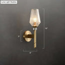 GobekUsa Brass Diamond Shaped Wall Sconce with Lattice Glass Shade - Modern Wall Light