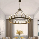 GobekUsa Black Metal LED Pendant Chandelier for Living Room and Stairs