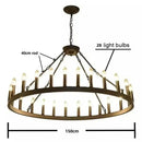 GobekUsa Black Metal LED Pendant Chandelier for Living Room and Stairs
