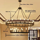 GobekUsa Black Metal LED Pendant Chandelier for Living Room and Stairs