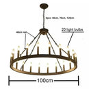 GobekUsa Black Metal LED Pendant Chandelier for Living Room and Stairs