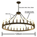 GobekUsa Black Metal LED Pendant Chandelier for Living Room and Stairs