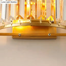 GobekUsa Modern Brass Wall Sconce with Drum-shaped Clear Crystal Shade - 1 Light Living Room Lighting Fixture
