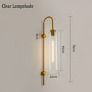 GobekUsa E27 Glass Wall Light in Smoke Gray Amber Milky White Green for Bedroom Living Room