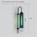 GobekUsa E27 Glass Wall Light in Smoke Gray Amber Milky White Green for Bedroom Living Room
