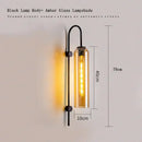 GobekUsa E27 Glass Wall Light in Smoke Gray Amber Milky White Green for Bedroom Living Room