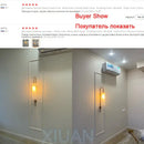 GobekUsa E27 Glass Wall Light in Smoke Gray Amber Milky White Green for Bedroom Living Room