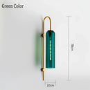 GobekUsa E27 Glass Wall Light in Smoke Gray Amber Milky White Green for Bedroom Living Room