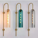GobekUsa E27 Glass Wall Light in Smoke Gray Amber Milky White Green for Bedroom Living Room