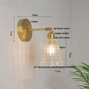 GobekUsa Brass E27 LED Wall Sconce Pull Chain Switch Stair Light Fixtures