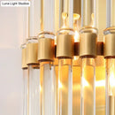 GobekUsa Clear Crystal Half-Cylindrical Wall Sconce Lamp: Contemporary Brass Finish Lighting for Bedroom