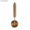 GobekUsa Modern Metal Wall Lamp Sconce with Brass Finish LED Lighting - Tube Up-Down Wall Mount