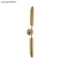 GobekUsa Modern Metal Wall Lamp Sconce with Brass Finish LED Lighting - Tube Up-Down Wall Mount