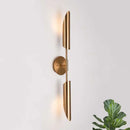GobekUsa Modern Metal Wall Lamp Sconce with Brass Finish LED Lighting - Tube Up-Down Wall Mount