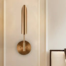 GobekUsa Modern Metal Wall Lamp Sconce with Brass Finish LED Lighting - Tube Up-Down Wall Mount