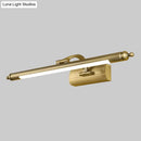 GobekUsa Modern Wall-Mounted LED Vanity Lamp in Brass Finish - Straight Mirror Cabinet Light Fixture