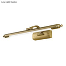 GobekUsa Modern Wall-Mounted LED Vanity Lamp in Brass Finish - Straight Mirror Cabinet Light Fixture