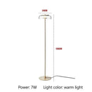 GobekUsa Circular Glass Lampshade Floor Lamp for Living Room Office LED Lights