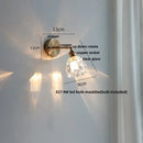 GobekUsa Glass Base LED Wall Sconce, Pull Chain Switch, Modern Rotate Stair Light