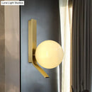 GobekUsa Frosted Glass Sconce: Luxury Brass Wall Mounted Light with Curved Metal Backplate