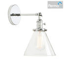 GobekUsa Funnel Glass Wall Lamp E27 Sconce Modern Bedroom Light Fixtures